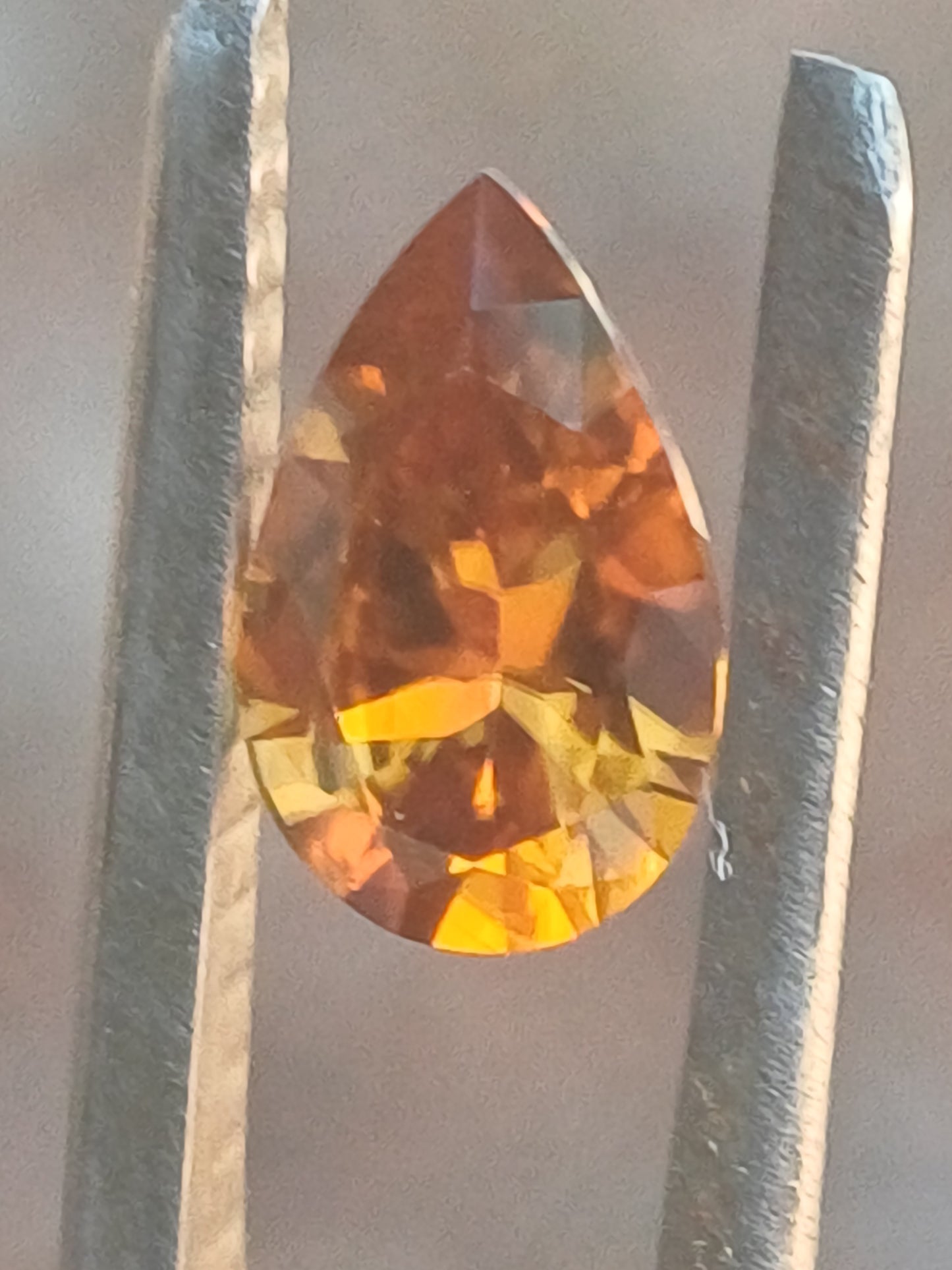 Orange Brown Australian Zircon Pear