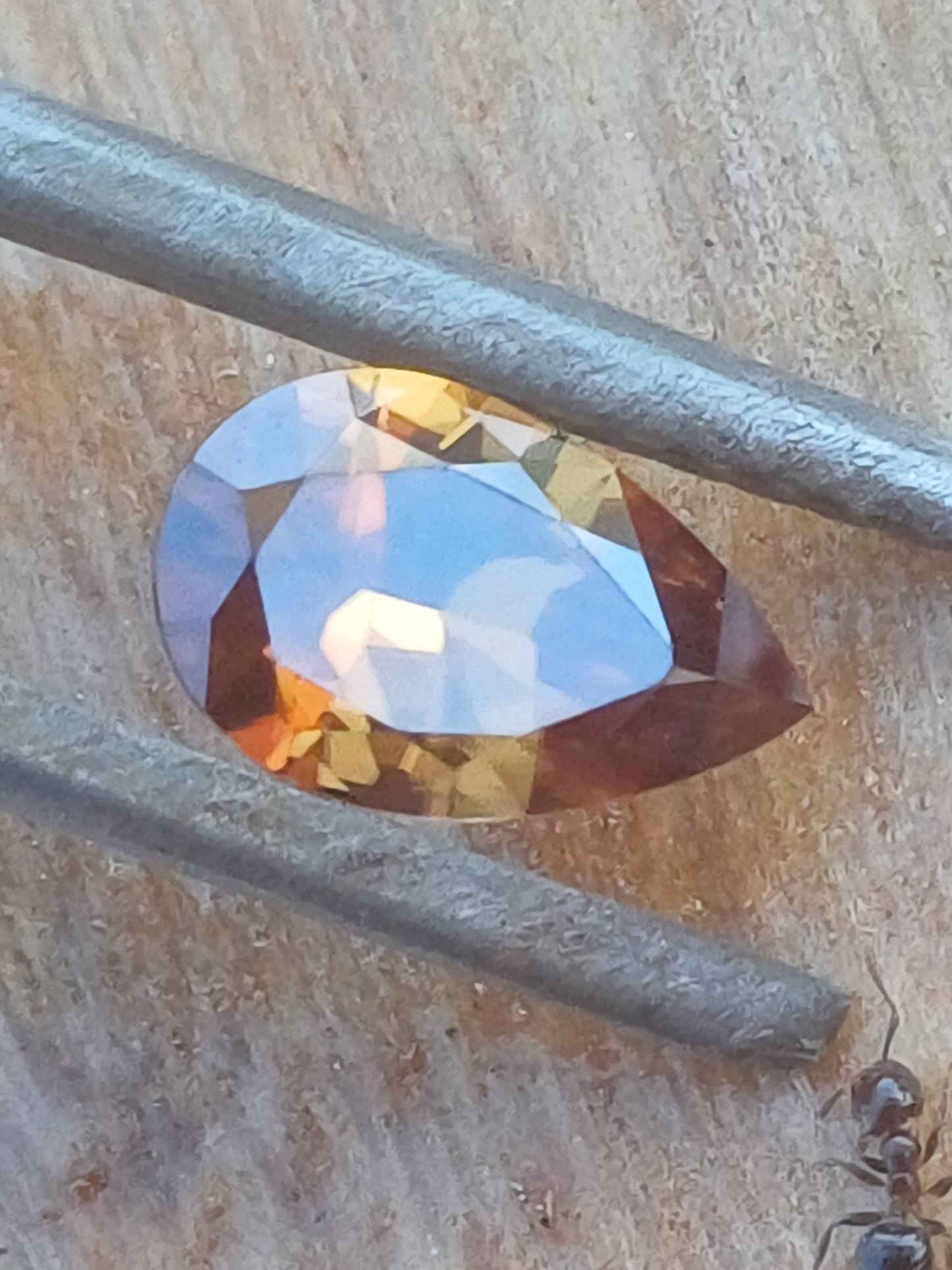 Orange Brown Australian Zircon Pear