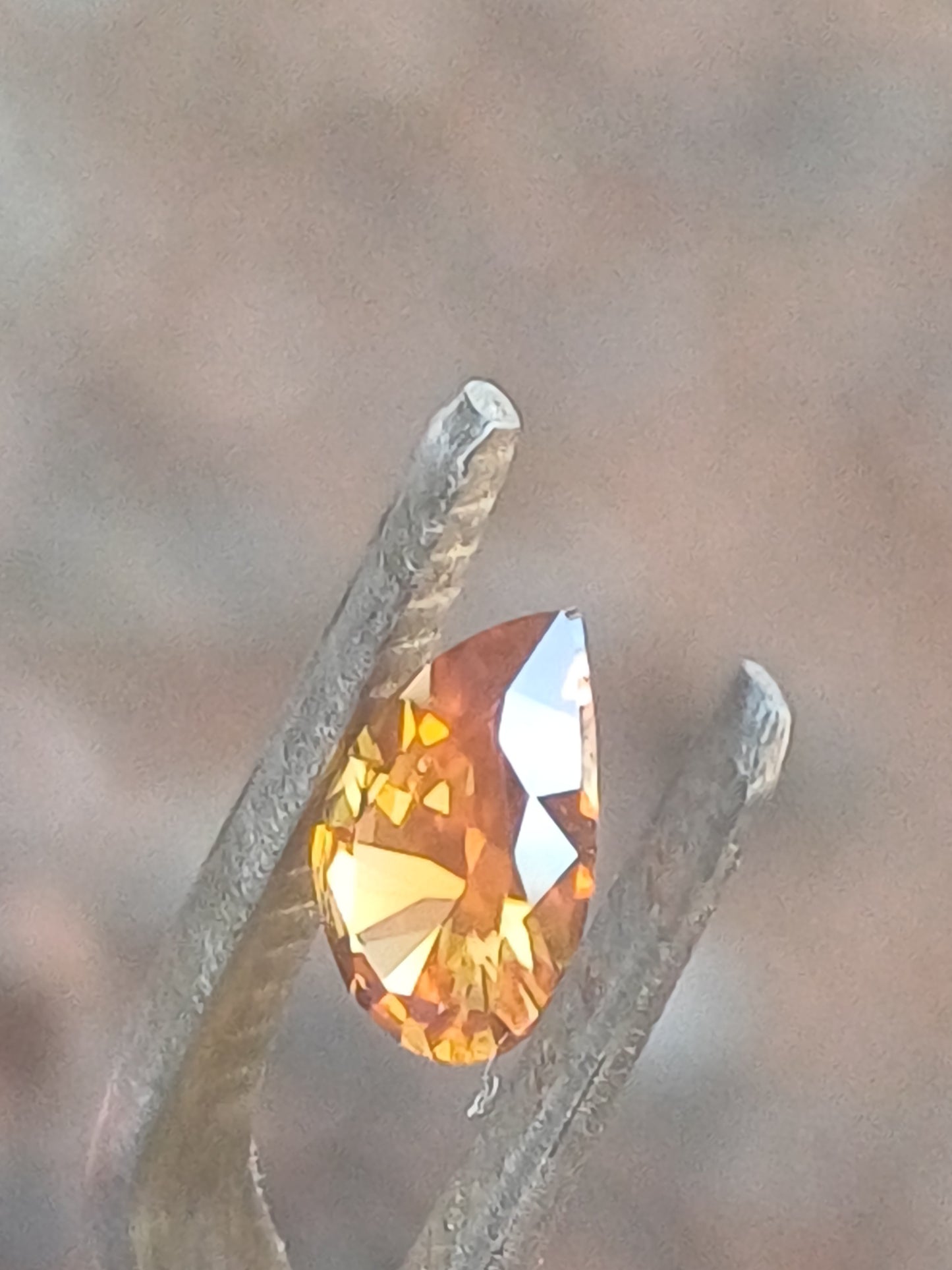 Orange Brown Australian Zircon Pear