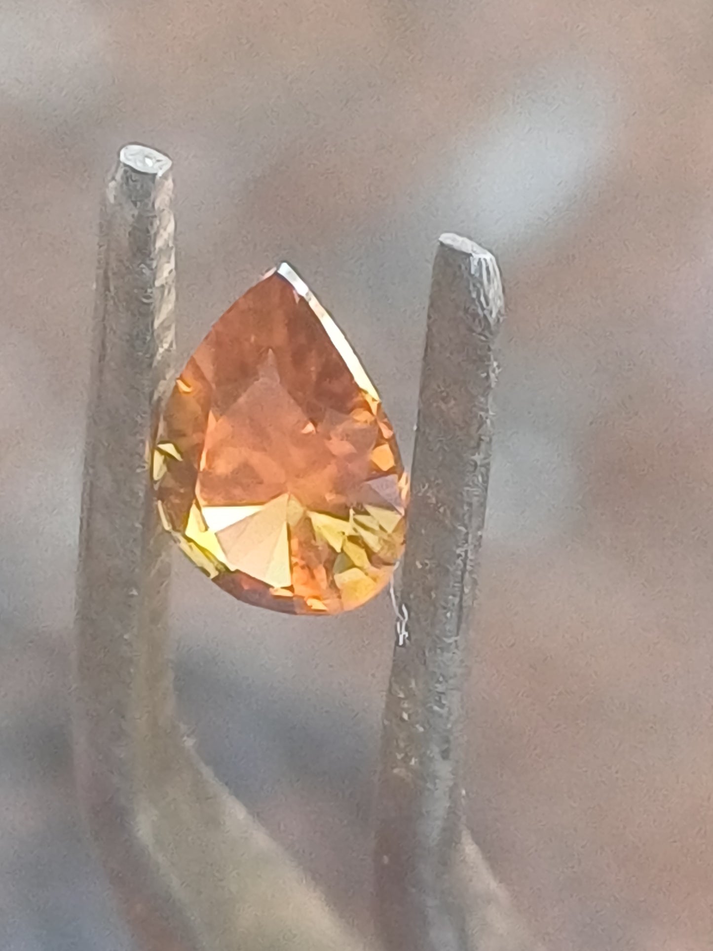 Orange Brown Australian Zircon Pear