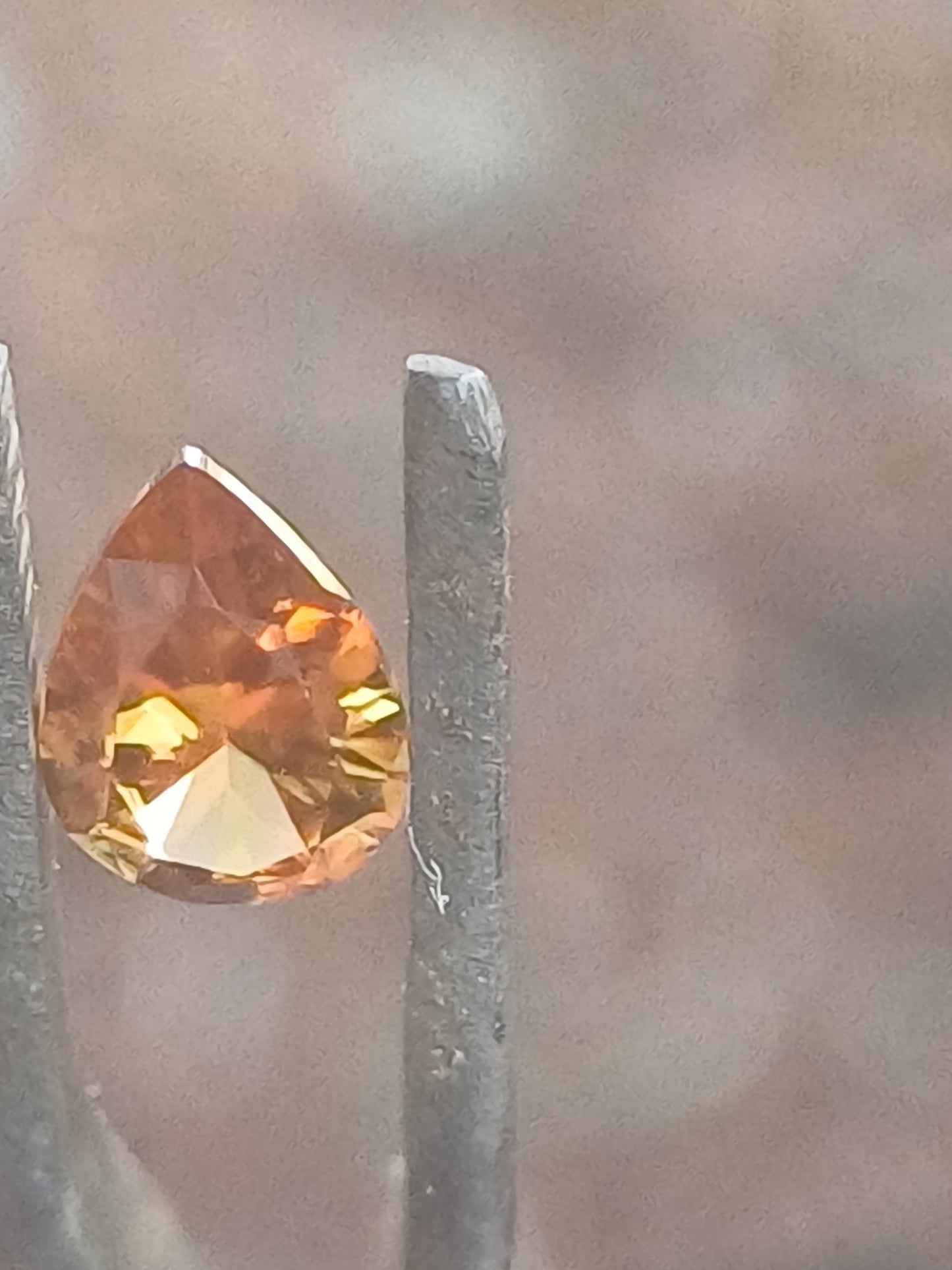 Orange Brown Australian Zircon Pear