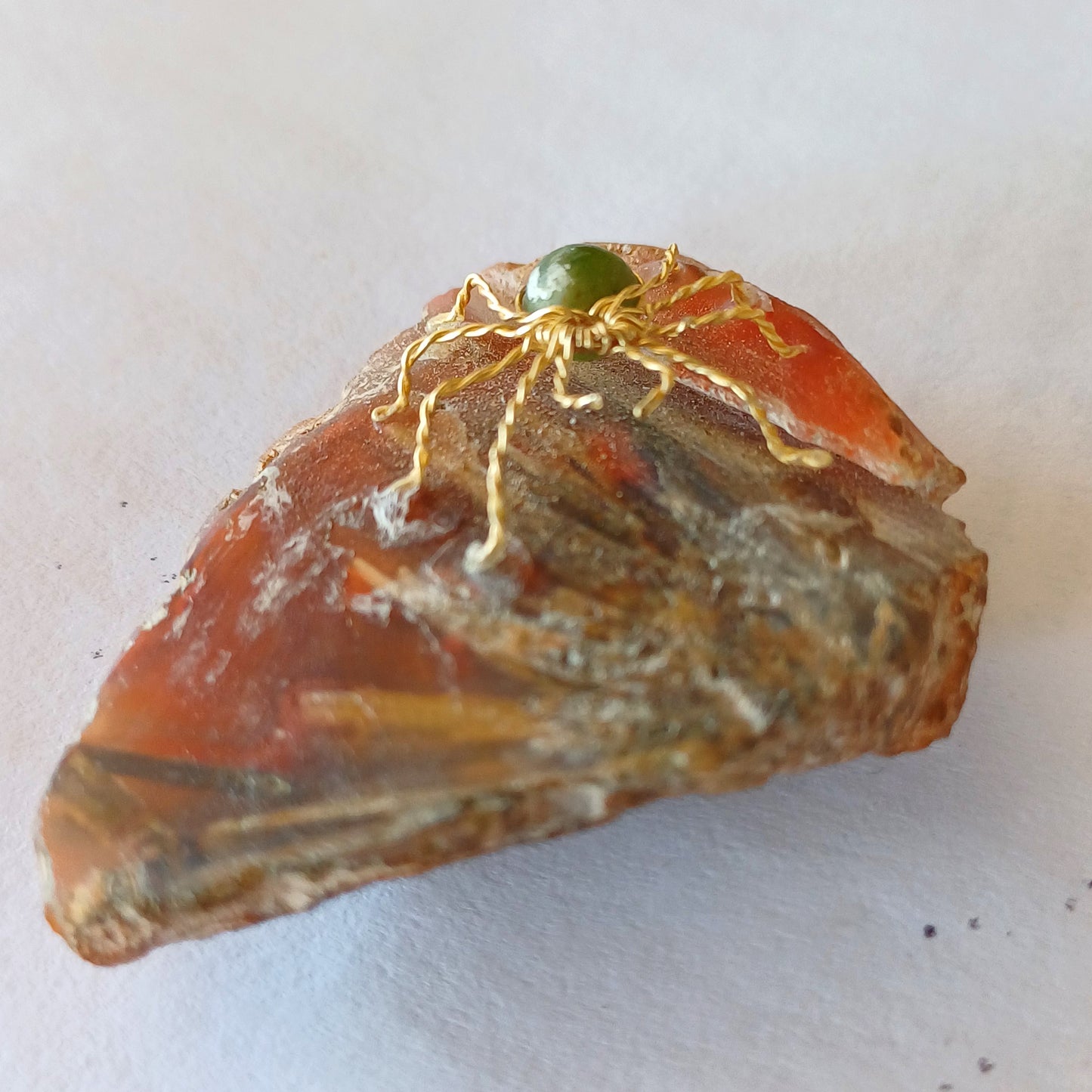 Wire and Jade Spider