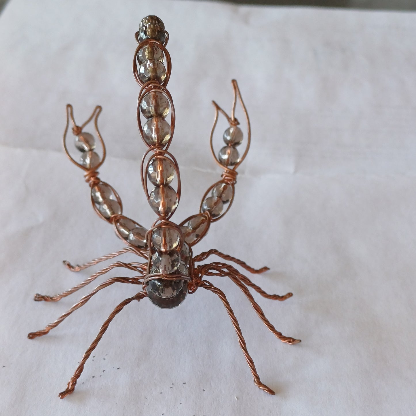 Smoky Quartz and Natural Copper wire Scorpion