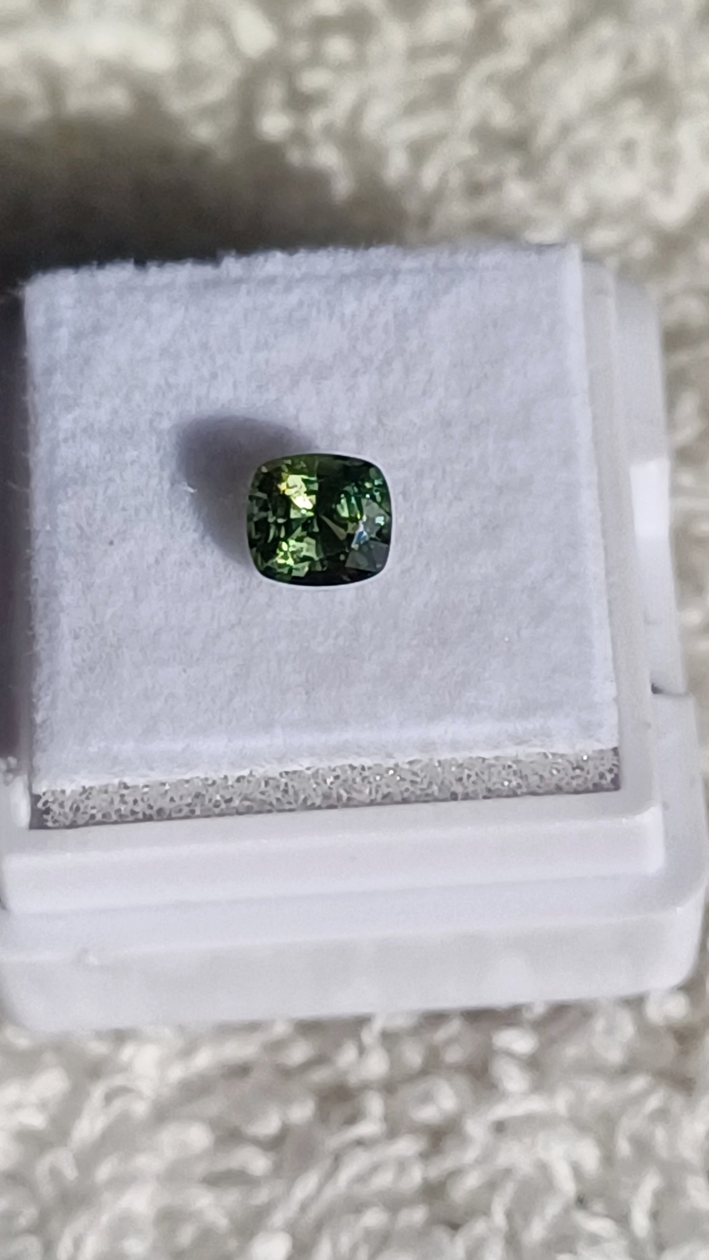 Australian Sapphire Bright Green Square Cushion 3.8mm x 3.5mm