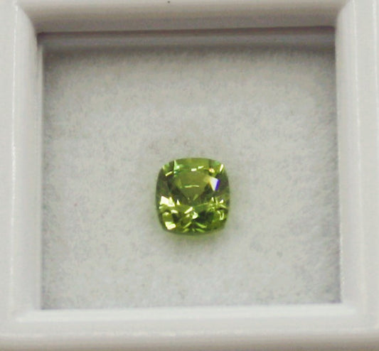 Australian Sapphire Bright Green Square Cushion 3.8mm x 3.5mm