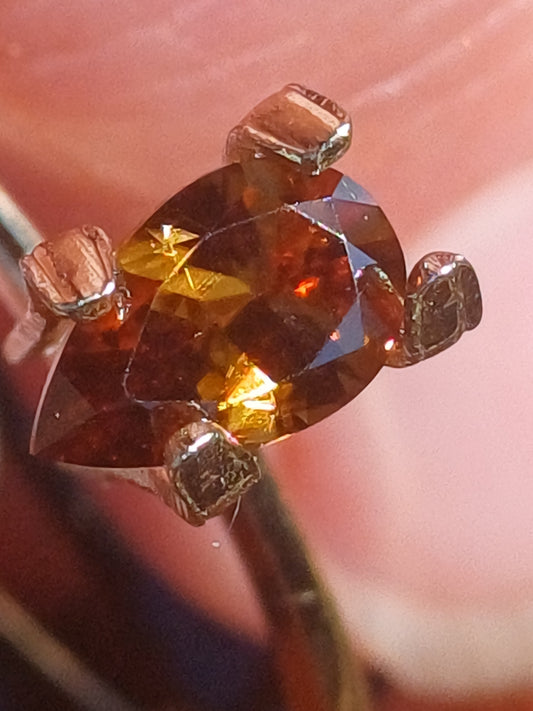 Orange Brown Australian Zircon Pear