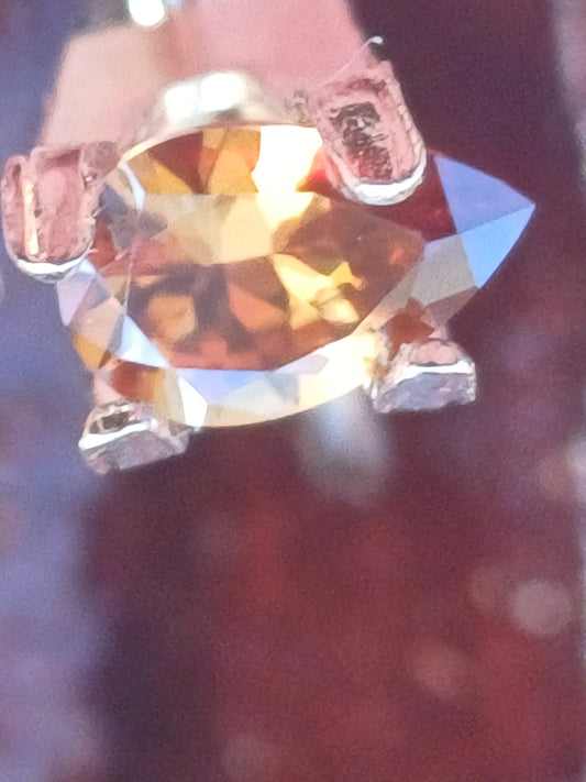 Orange Brown Australian Zircon Pear