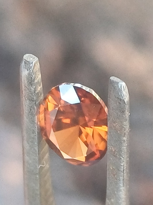 Orange Brown Australian Zircon Oval
