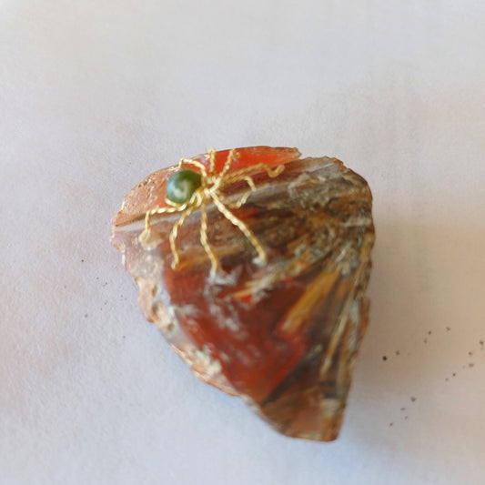 Wire and Jade Spider