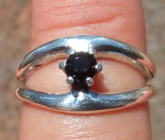 925 Sterling Silver and Sapphire Ring